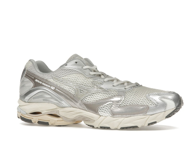 Mizuno Wave Rider 10 Metallic Snow White