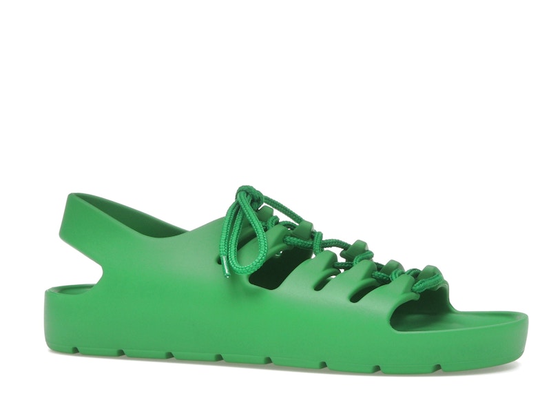 Bottega Veneta Jelly Lace Up Sandal Green