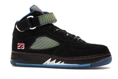 Jordan AJF 5 Black Blue Ribbon Varsity Red