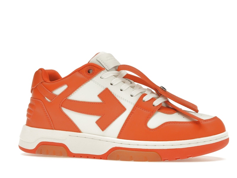 OFF-WHITE Out Of Office OOO Low Tops White Orange