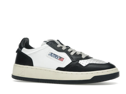 Autry Medalist Leather Low White Black (Women's)