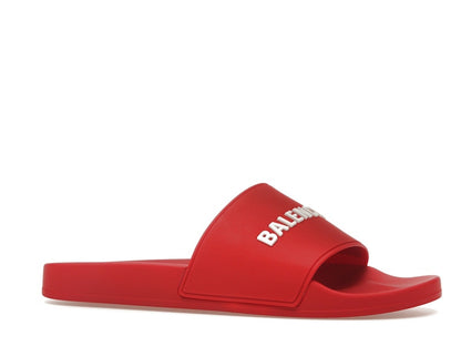 Balenciaga Pool Slide Red White