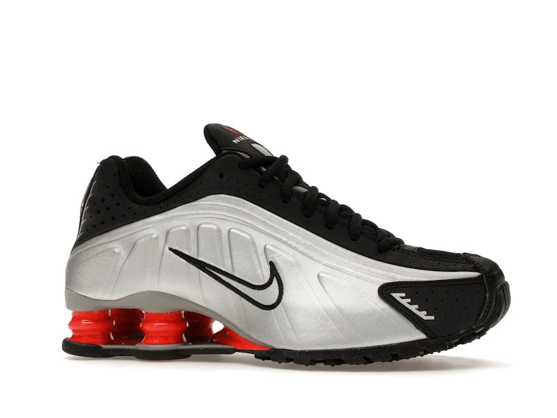 Nike Shox R4 Metallic Silver Black Picante Red (GS)