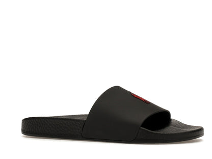 Polo Ralph Lauren Signature Pony Slide Black Red