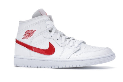 Jordan 1 Mid White University Red (Women's)