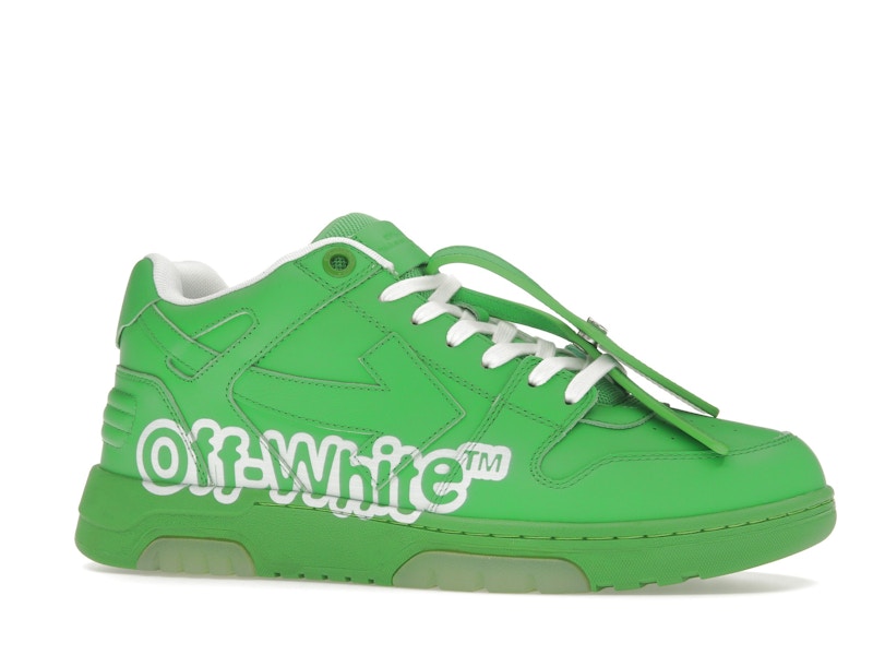 OFF-WHITE Out Of Office OOO Low Tops Green White