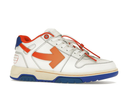 OFF-WHITE Out Of Office OOO Low Tops White Orange Blue Contrast Stitching
