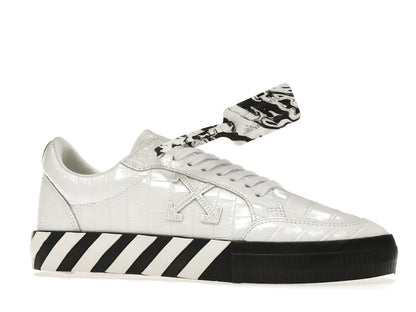 OFF-WHITE Vulc Low Croco Leather White Black