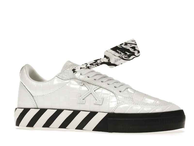 OFF-WHITE Vulc Low Croco Leather White Black