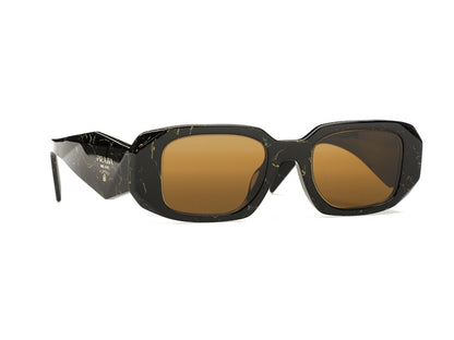 Prada Sunglasses PR 17WSF Black/Yellow Marble/Dark Brown (PR17WSF-19D01T-51)