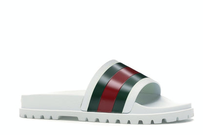 Gucci Web Slide Sandal White