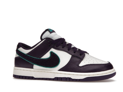 Nike Dunk Low Chenille Swoosh Sail Grand Purple
