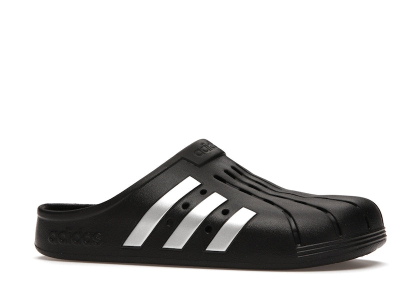 adidas Adilette Clog Black Silver
