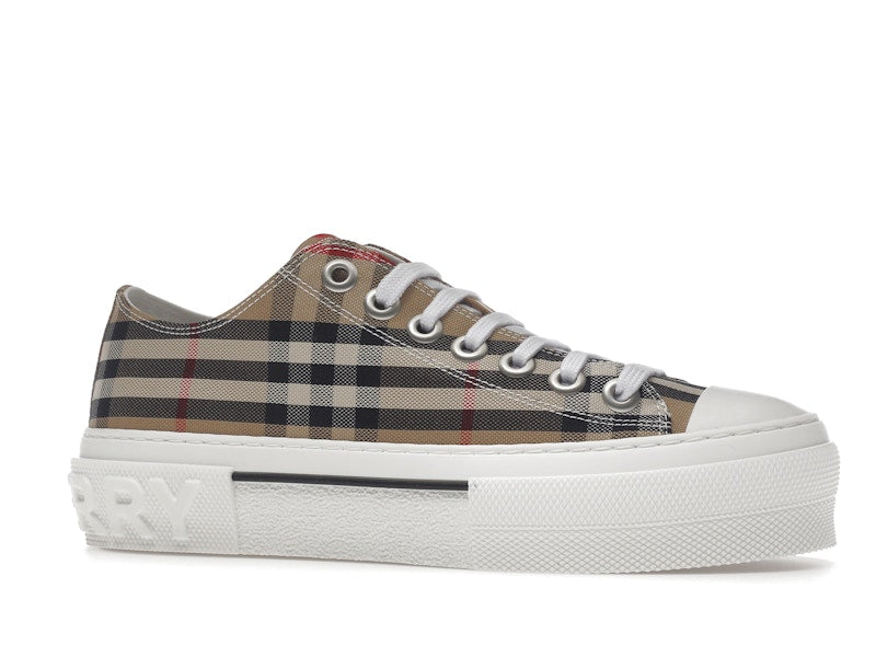Burberry Vintage Check Cotton Sneakers Archive Beige White (Women's)
