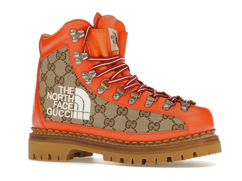 Gucci x The North Face Canvas Leather Boot Beige Orange (Women's)