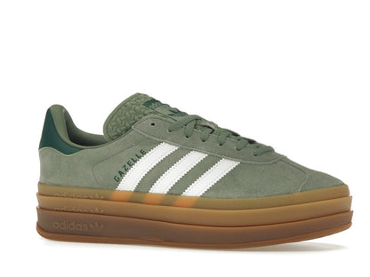 adidas Gazelle Bold Silver Green Gum (Womens)