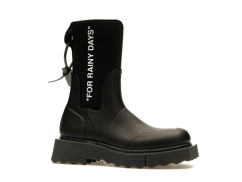 OFF-WHITE For Rainy Days Rain Boot Black (Women's)