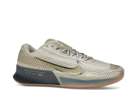 Nike Court Vapor 11 HC Premium Sanddrift Thunder Blue Gum Medium Brown Metallic Gold