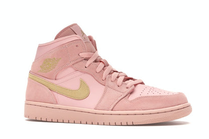 Jordan 1 Mid Coral Gold