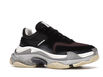 Balenciaga Triple S Black Burgundy