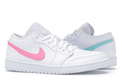 Jordan 1 Low White Multi-Color Swoosh