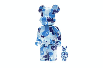 Bearbrick A Bathing Ape ABC Camo 100% & 400% Set Blue