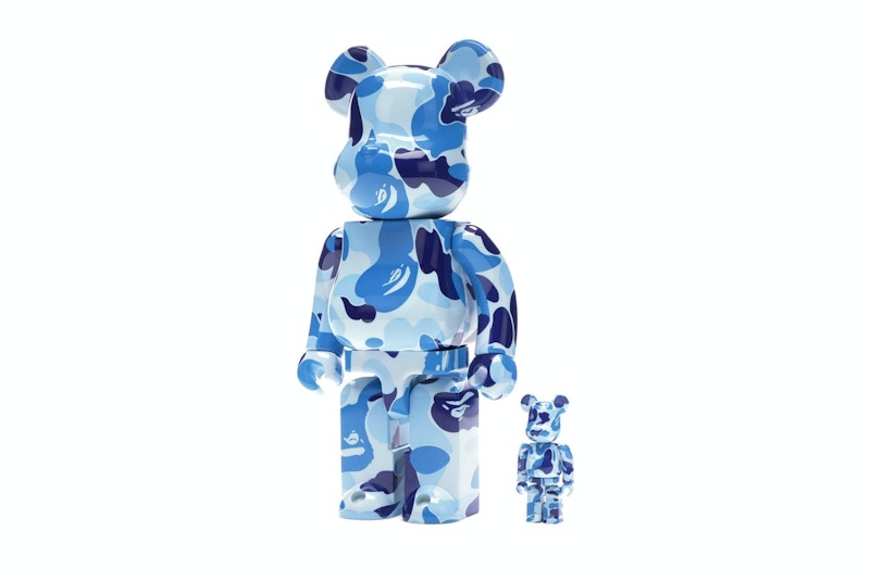 Bearbrick A Bathing Ape ABC Camo 100% & 400% Set Blue