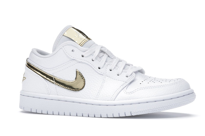 Jordan 1 Low White Metallic Gold (Women's)