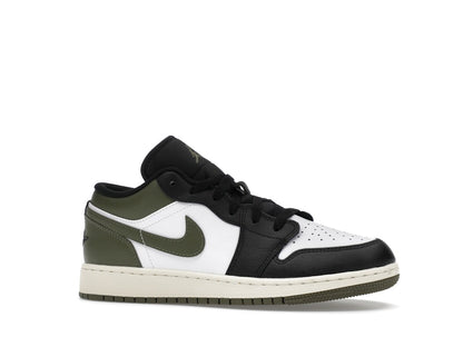 Jordan 1 Low Black Toe Medium Olive (GS)