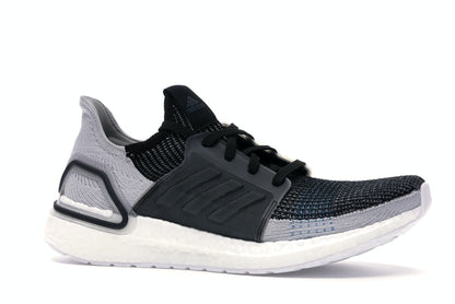 adidas Ultra Boost 19 Core Black Grey Six Shock Cyan