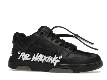 OFF-WHITE OOO Low Tops "For Walking" Black White