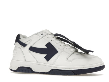 OFF-WHITE Out Of Office OOO Low Tops White Navy Blue