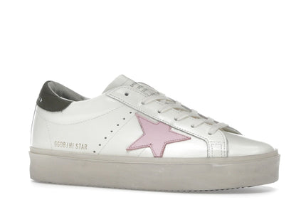 Golden Goose Hi Star White Pink Silver (Women's)