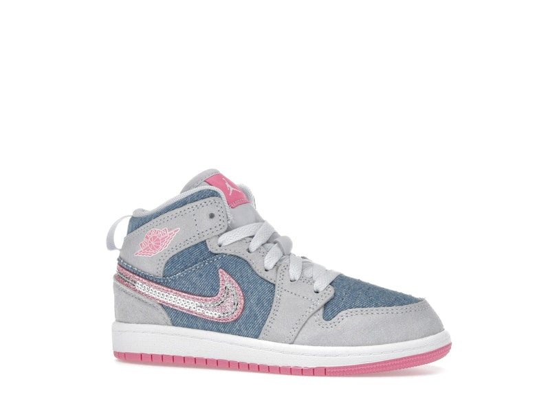 Jordan 1 Mid SE Denim Sequin (PS)