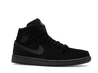 Jordan 1 Mid Black Black White