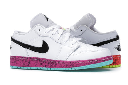 Jordan 1 Low Multi-Color Midsoles White (GS)