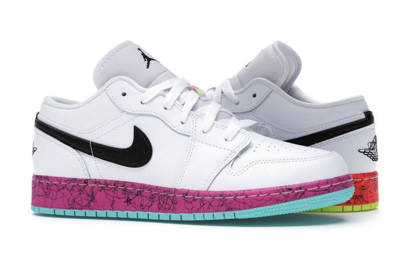 Jordan 1 Low Multi-Color Midsoles White (GS)