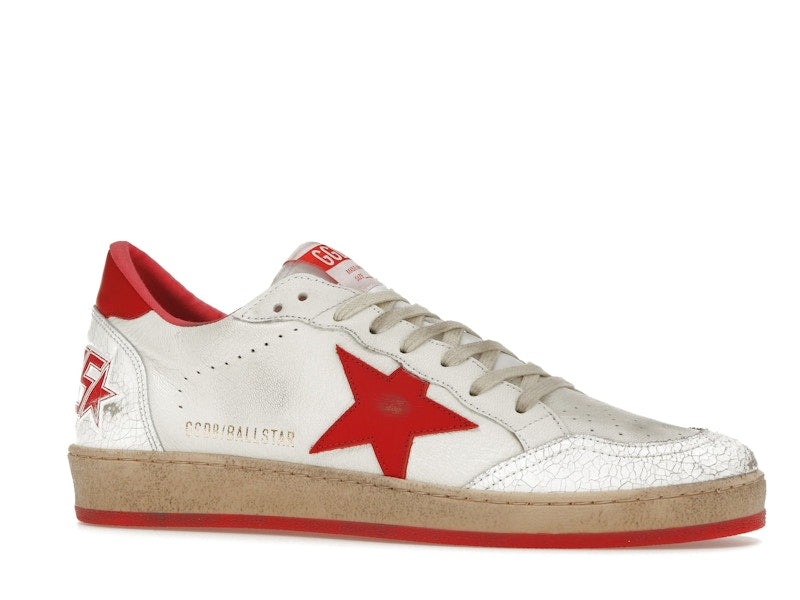 Golden Goose Ball-Star Low White Red