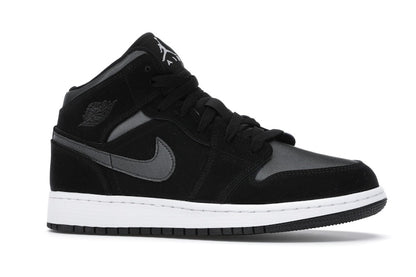 Jordan 1 Mid White Black Grey (GS)
