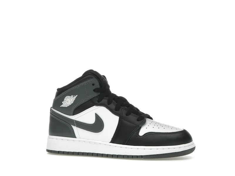 Jordan 1 Mid Black White Iron Grey (GS)