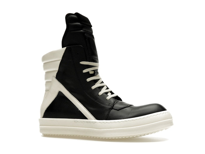 Rick Owens Strobe Geobasket High Black Milk