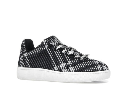 Burberry Check Knit Box Sneaker Black White (Women's)