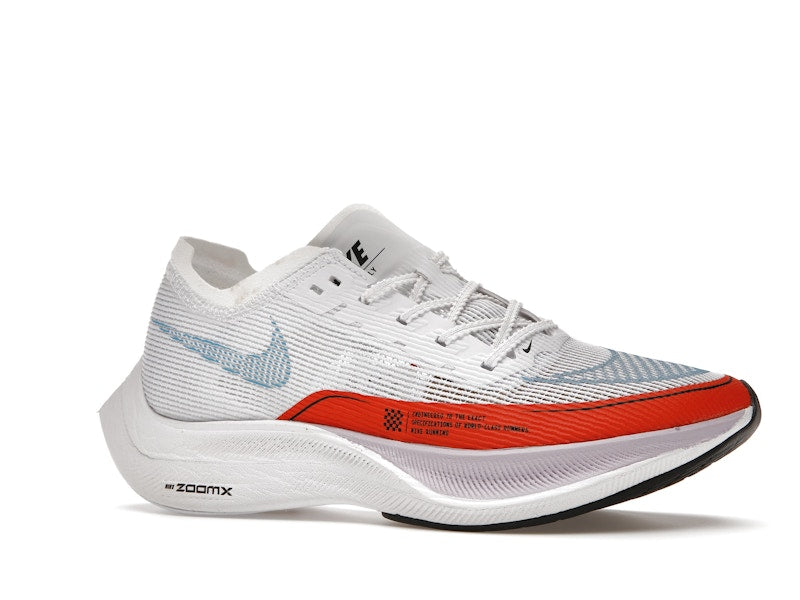 Nike ZoomX Vaporfly Next% 2 White Laser Blue Rush Orange