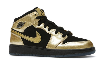 Jordan 1 Mid Metallic Gold Coin Black (GS)