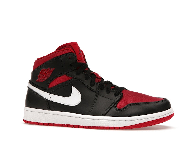 Jordan 1 Mid Black Gym Red White