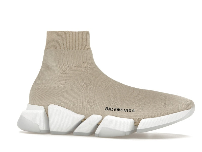 Balenciaga Speed 2.0 Recycled Sole Transparent Sole Beige