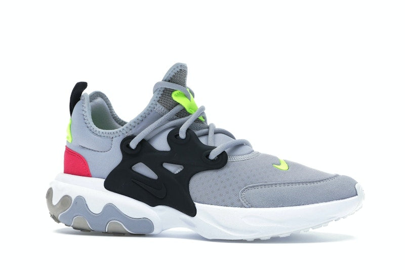 Nike React Presto Wolf Grey Black Rush Pink Volt (GS)