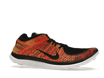 Nike Free Flyknit 4.0 Black Volt Bright Crimson