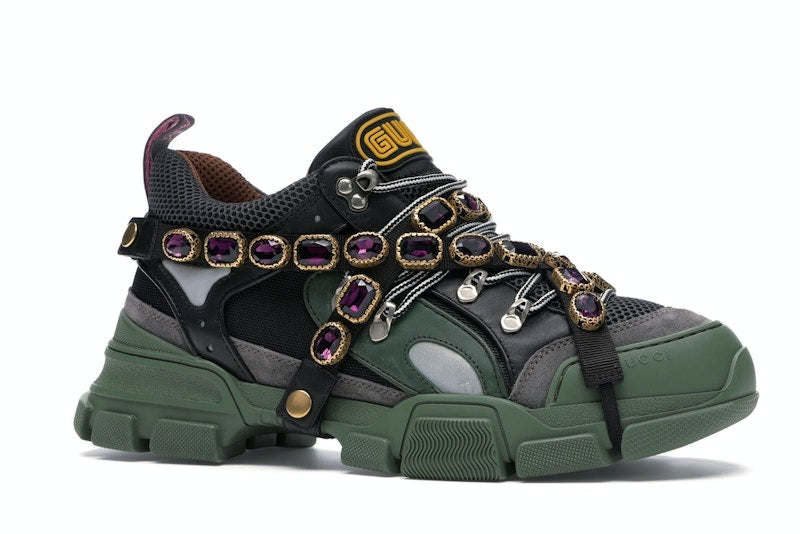 Gucci Flashtrek SEGA Green Removable Crystal
