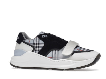 Burberry Ramsey Haymarket Check Print Light Blue White Black